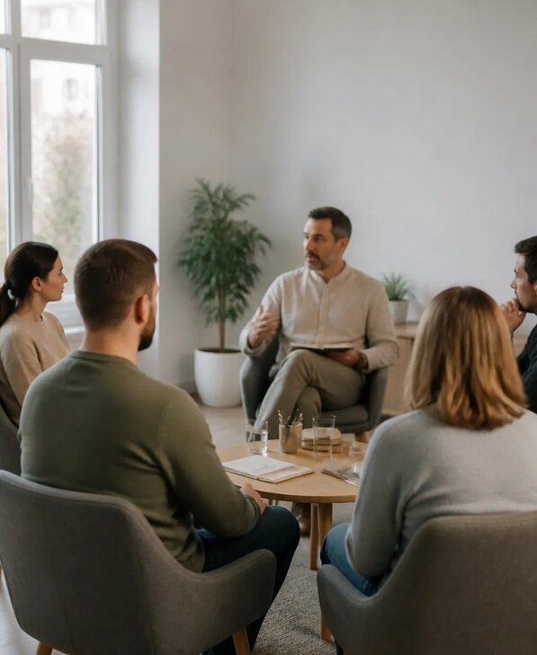 Групповая психотерапия зависимости для лечения в Ялте